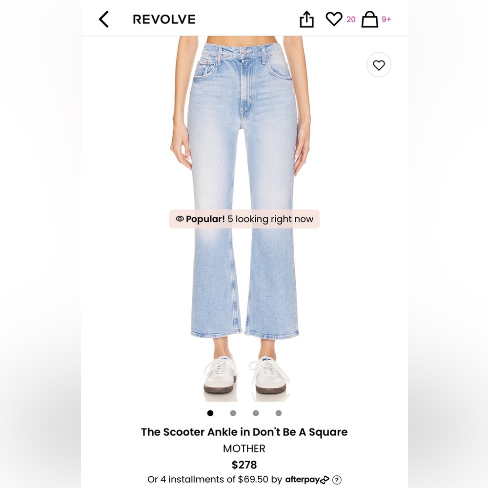 MOTHER denim Scooter Ankle Jeans in Don’t be a Square (Size 26)- LIKE NEW